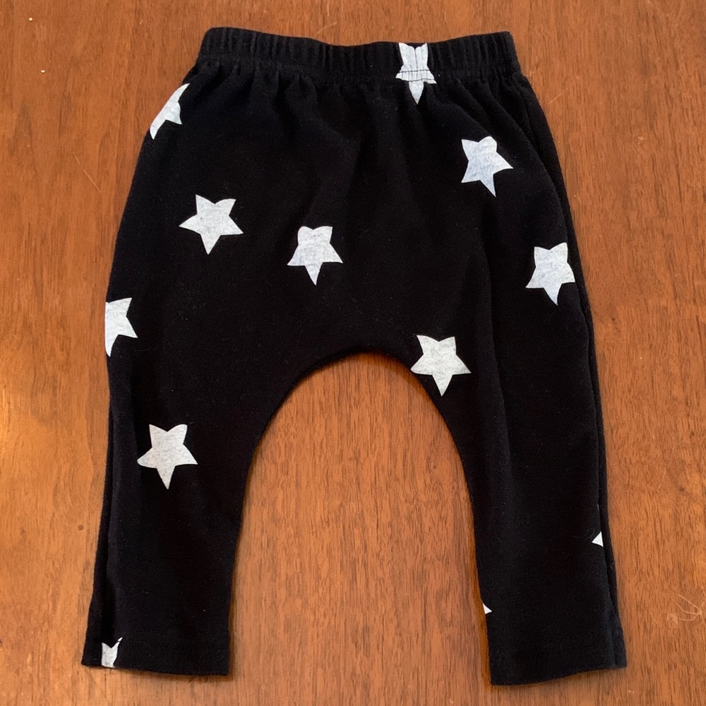 🍊5/$25 Tiny Tribe Kids Star Print Casual Bottoms size 6-9m
